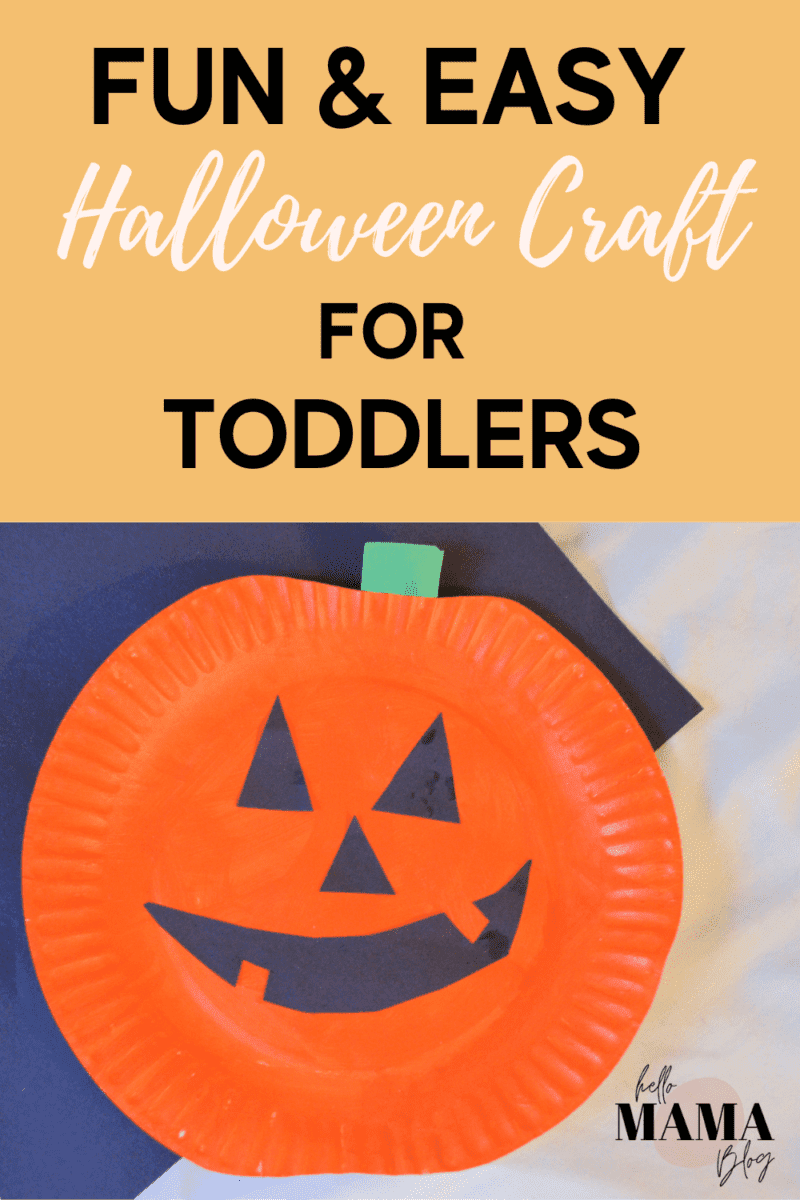 Simple Halloween Craft for toddlers - hellomamablog.com