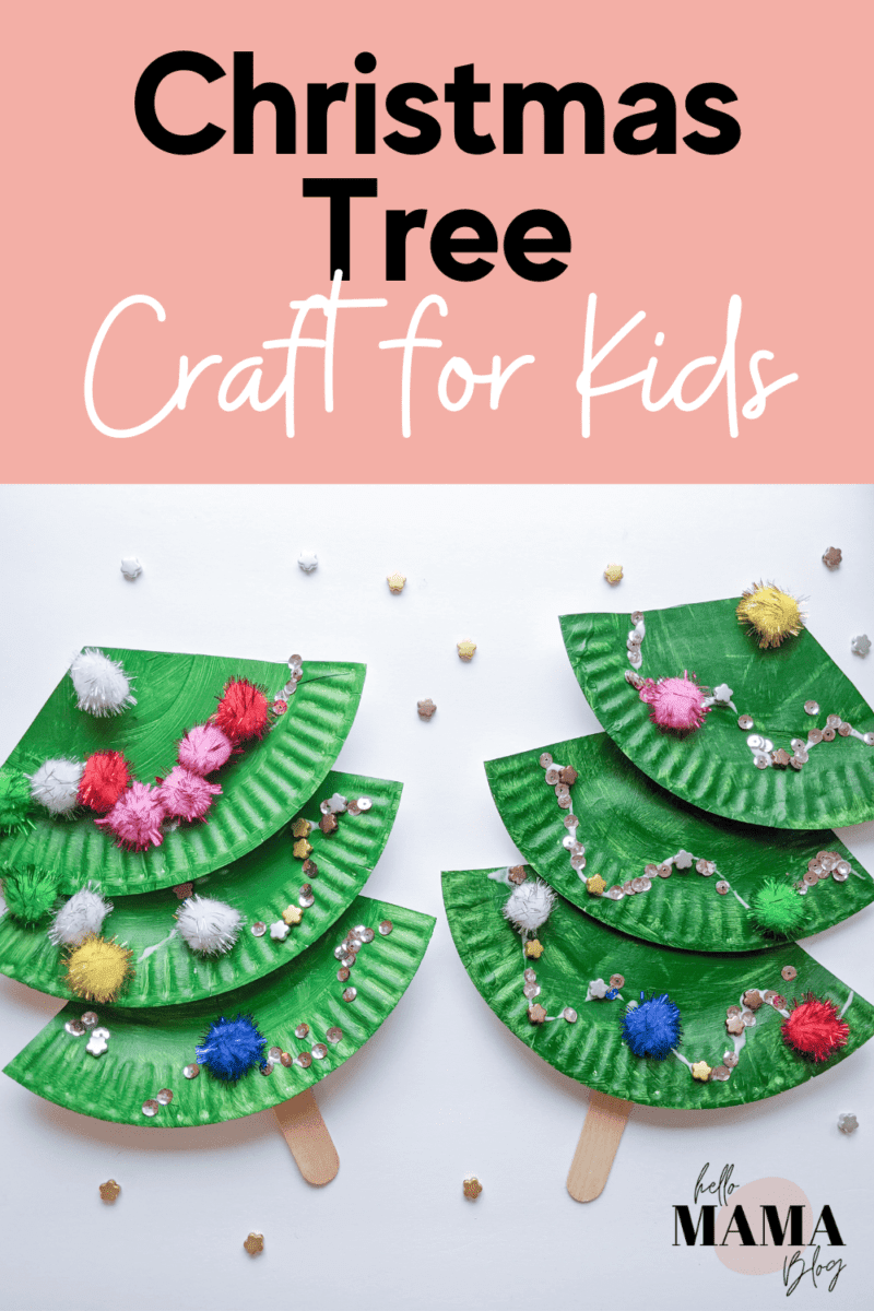 Easy Christmas Tree Craft for Preschoolers - hellomamablog.com