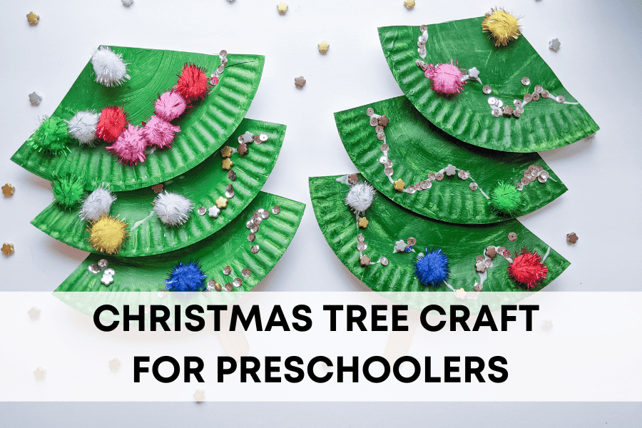 christmas tree paperplate craft