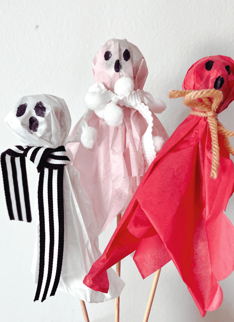 Easy Halloween Craft For Children – Ghost Wands