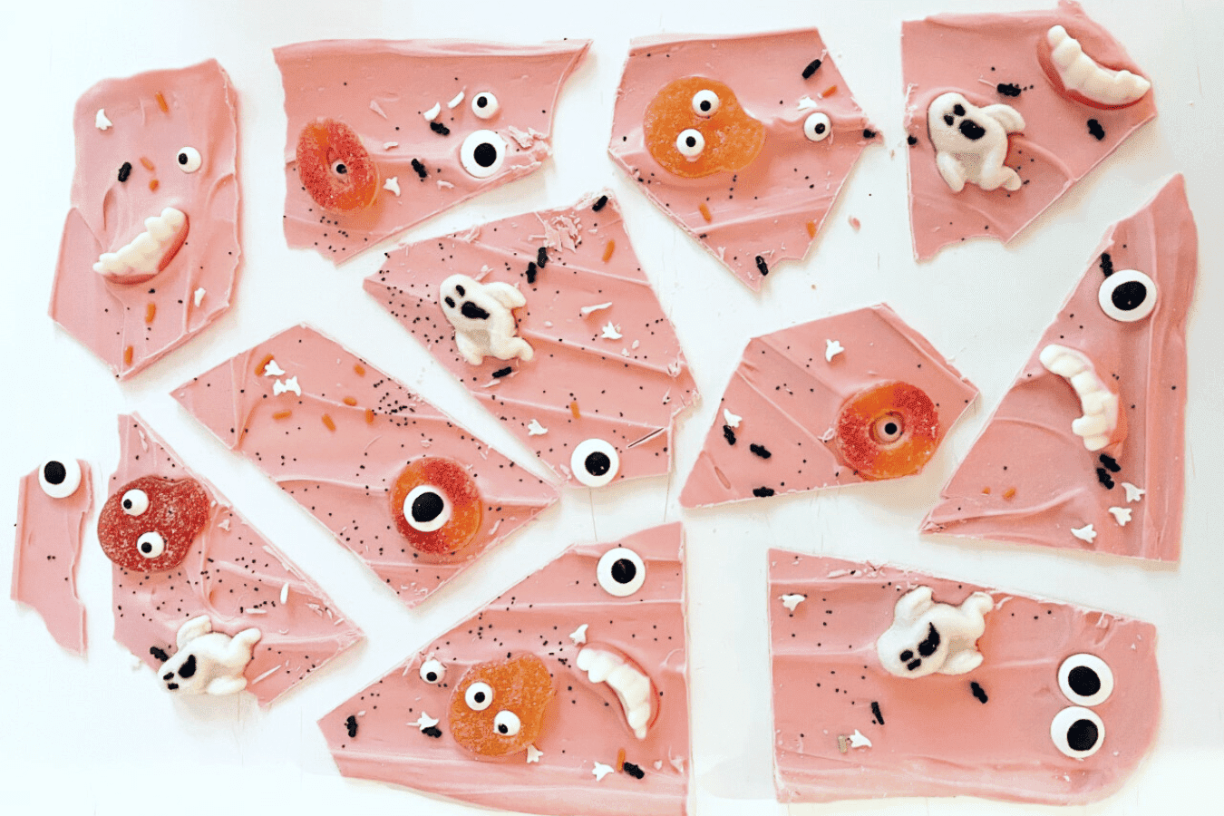 Pink Halloween Candy Bark Recipe