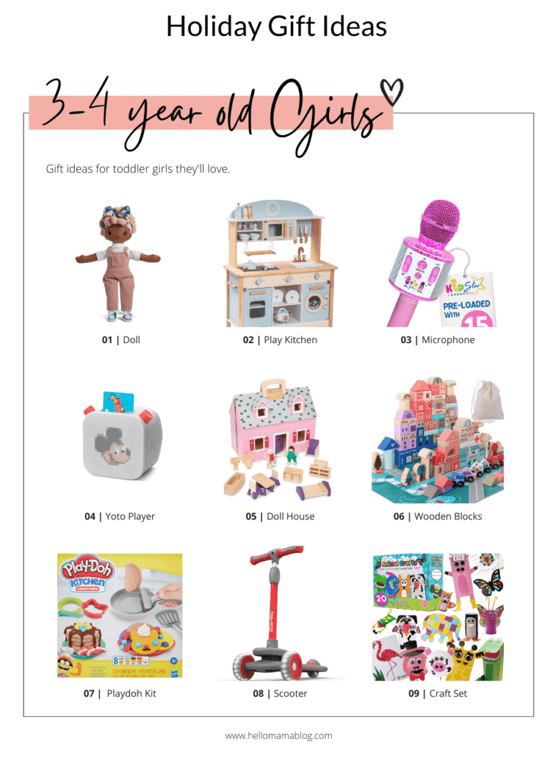 christmas gift ideas for girls 3-4 years