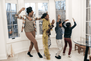 family dancing bonding activity